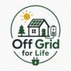 Minimalist blue solar panel icon on a white background.
