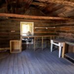 Interior view of a rustic cabin, highlighting the need for solar powered fans.