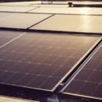 Solar panels illustrating the difference between off-grid and grid-tie inverters.