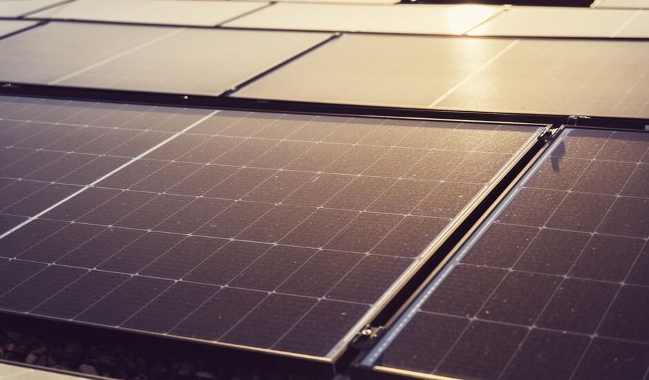 Image showing solar panels, illustrating the difference between solar charge controllers and regulators.