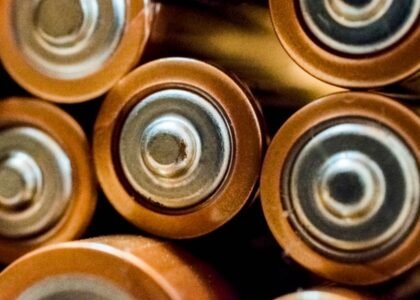 Close-up view of battery terminals, relevant to flooded lead acid vs AGM battery comparison.