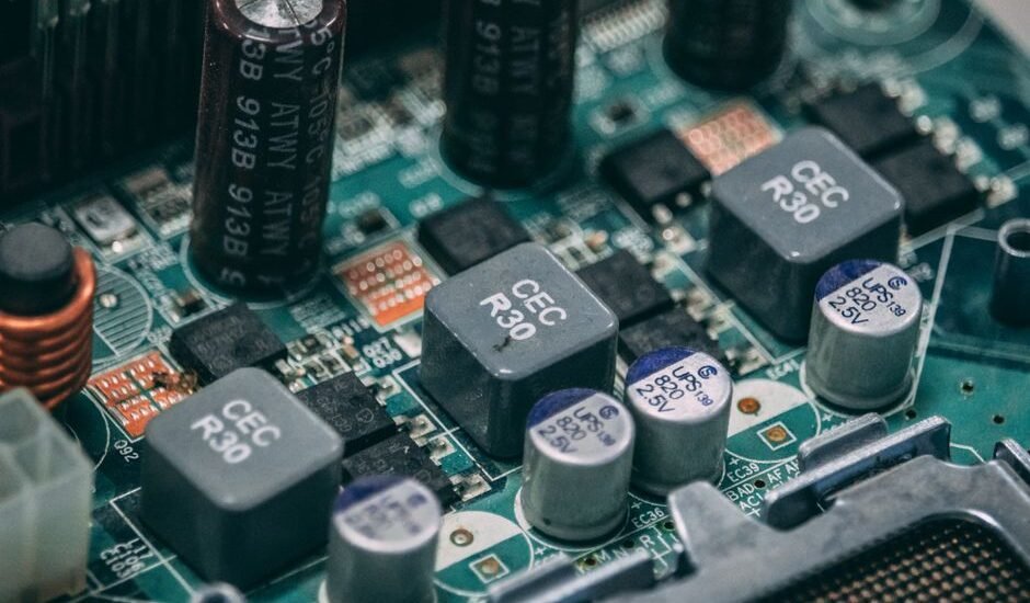 Detailed view of a circuit board showing components related to low voltage cutoff settings.