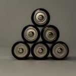 Image showing a pyramid of batteries, illustrating battery self-discharge rate concepts.